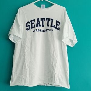 Delta White Seattle Washington Tee